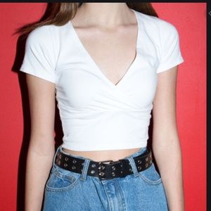 White Brandy Melville Amara Top